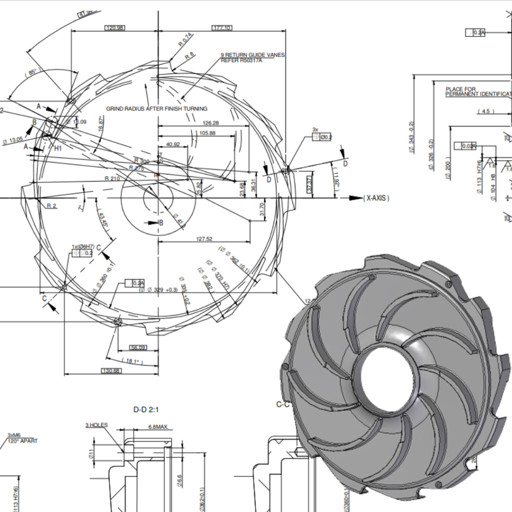 2d to3d 3d model design for cnc step file